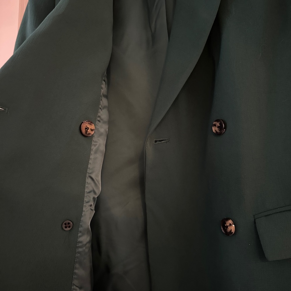 Aritzia Wilfred Women's Cherrelle (Double Breasted Blazer) Aventurine Green XXS - Picture 5 of 9